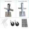 Electro Galvanized Base Jack Scaffolding Durable Industrial Solution
