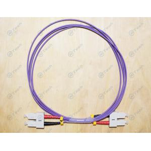 Purple Color SC To SC Fiber Patch Cable , 50/125μM OM4 Duplex Fiber Jumper LSZH