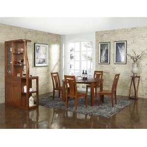 Mesa redonda da mobília 1.35m da sala de jantar da madeira maciça de Nanmu armário alto e do vinho flexíveis das cadeiras com bufete