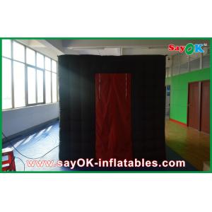China Small Photo Booth Black Inflatable Photo Booth 2.5mx2.5mx2.5m Photobooth For Photo supplier