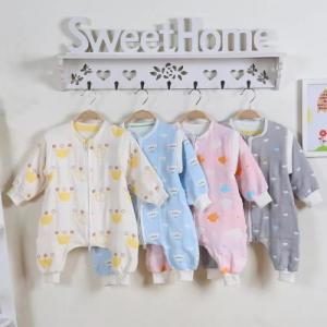 Lightweight Quilt Cotton Baby Clothes Super Soft Muslin Cotton Baby Sleeping Suit