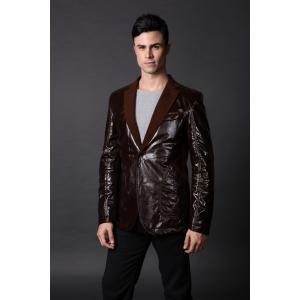 China 100%Viscose Mens Leather Suits Casual and Designer, New Style,Warmly Fleece Lined Suit supplier