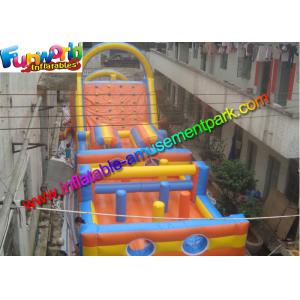 Sewed Inflatable Outdoor Play Equipment With Climbing Wall For Fun