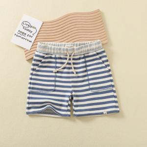 Basic cotton fabric plain clothing manufacturers custom half pants elastic waist shorts for baby boy