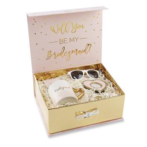 China Custom Printing Paper Wedding Favors Gift Box Set For Bridesmaid supplier