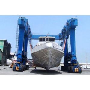 China Yello Blue Rubber Tyred Gantry Crane For Boat Yacht Handling Electric Motors Driving supplier