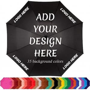 Custom Umbrellas Design Your Own Add Logo Image Personalized Design Sun/Rain All Weather Folding Foldable Umbrella