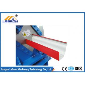 China Blue color Hydraulic guillotine PLC Control Automatic Metal Gutter Roll Forming Machine made in China supplier
