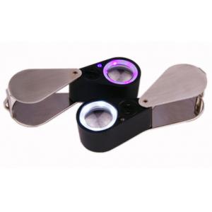 China Double Color of UV Light and White Light Jewelers Magnifying Glass with Magnification of 10X supplier