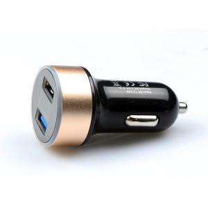 China High Aluminum Alloy Car Phone Charger , PC Digital Display Dual 3.1A Mobile Phone Car Charger supplier