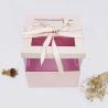 China Embossing Woodfree Cardboard Flower Cake Box With Bow Ribbon wholesale