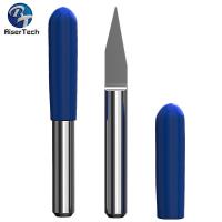 China 1-2 Flutes Engraving CNC Bits Solid Carbide Flat Bottom V Shape Groove End Mill on sale