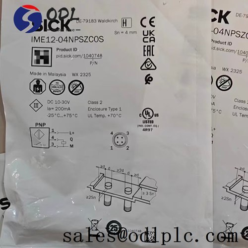 China IME12-04NPSZC0S Sick PLC Inductive proximity sensor with a range of 3.24mm, M12 x 1，PNP， None, M12 wholesale