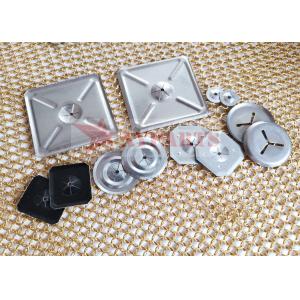 Round Square Speed Metal Self Locking Washers For Fixing Insulation Pins