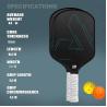 China Carbon Fiber USAPA Approved 16mm Polypropylene Honeycomb Core Pickleball Paddle Racket wholesale