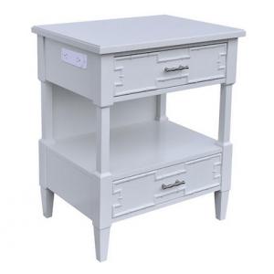 Custom Two Drawer White Night Tables For Bedroom Soft Closing Glides