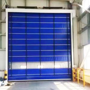 China PVC Stacking Garage Doors Fast Rolling Shutter Industrial Folding Door supplier