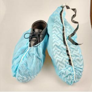 Slip Resistance Plastic Shoe Protectors , Disposable Waterproof Shoe Covers