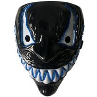 China Venom Halloween Scary Light Up Mask With Neon EL Wire 3 Lighting Modes on sale