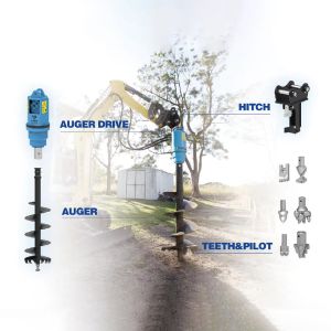 China Máquina perforadora de barrena personalizada con profundidad máxima de perforación de 12 metros. Brocas de perforación de barrena adecuadas para herramientas de excavadora de 0.8 toneladas / 1 tonelada / 1.2 toneladas wholesale