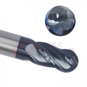 China 8mm 4F 9/16 7/16 5/16 Ball Nose End Mill Steel Cnc Ball Nose Bit supplier
