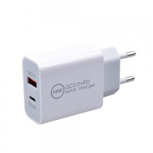 China Qualcomm 3.0 Quick Charge 2 Port 18W USB C Wall Charger supplier