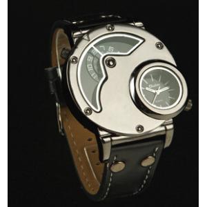 China FHD Quartz men Watches leather strap japan movment double movement watch men supplier