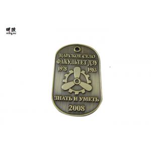 China 3D Embossed Authentic Military Dog Tags , Antique Bronze Aluminum Pet Tags supplier