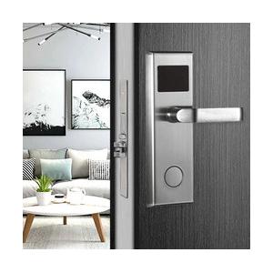 Brushed Stainless Steel Half Automatic Handle Door Lock Smart RFID Card Hotel Management Software TT Lock Optional