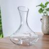 Finely Polished Glass Wine Decanter With Finger Hole Finger Hold Punt