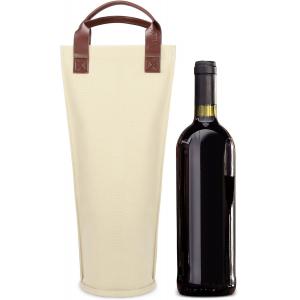 Single Wine Gift Tote Bag, Insulated Padded Thermal Wine Bottle Carrying Cooler Carrier For Travel, Picnic, Gift