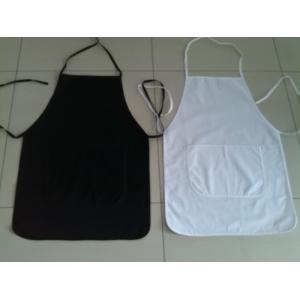 China BSCI passed-Promotional solid white/black apron with customer's logo printed or embroidery supplier
