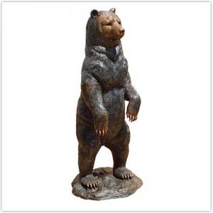China Classical Cast Iron Garden Ornaments / Metal Outdoor Bear Statues supplier