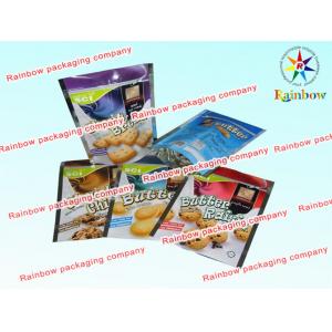 China Soft Plastic Printed Laminated Pouch Packaging , Cookie Reclosable Packaging Bag wholesale