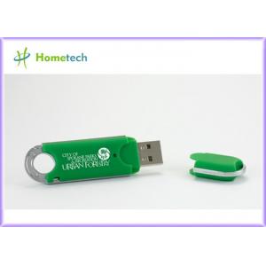 GREEN Promotional Plastic USB Flash Drive , Bulk 2gb USB Flash Drives