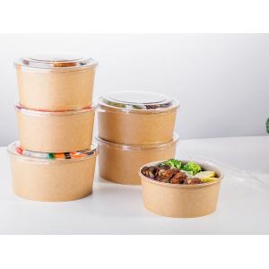 China Customized Kraft Paper Bowls , Single Wall Strong Paper Bowls Packing Food supplier