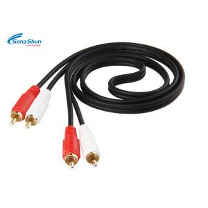 China Two RCA Audio Cable Wire , Converter Video AV Audio Cable Extension Cord supplier