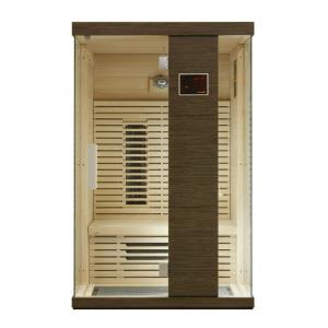 China Solid Wood Ceramic Home Infrared Sauna Room with Color Therapy LED supplier