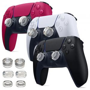 Universal Crystal Clear Soft Liquid Silicone Thumb Grip Caps For PS5/ PS4/ PS3/ Switch Pro/Xbox One/Series X/S