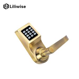 China High Security Push Button Door Lock, Silver / Golden Electronic Key Entry System supplier