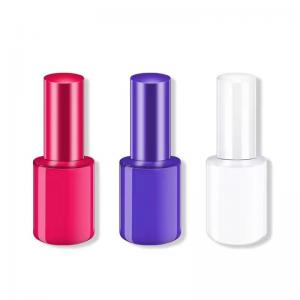 China 5ml 10ml 15ml empty  Refillable glass gel Nail polish bottle with Brush and cap supplier