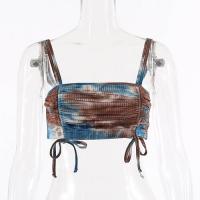China OEM Summer One Word Back - Back Top Jacket Tie Dye Camisole Small Vest on sale