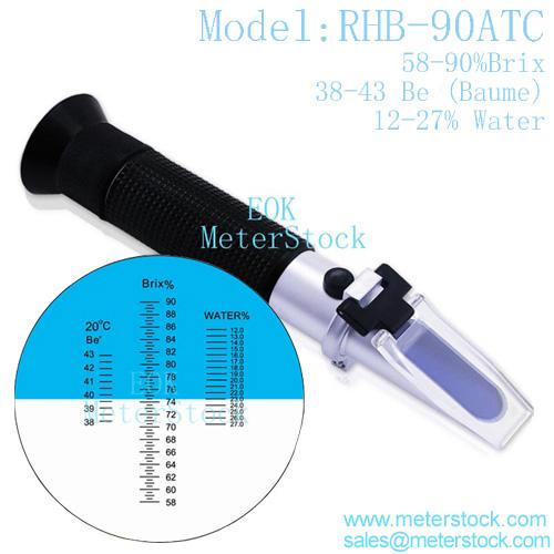 58-90%Brix/honey réfractomètre RHB-90ATC