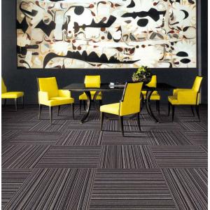 Woven Office Carpet Flooring , Self Stick Carpet Tiles PP Flat Circle