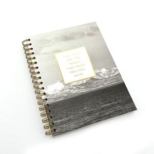 A4 Spiral Notebook Printing With Lined Pages Gold Foiled Logo