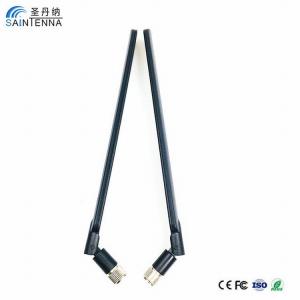 China Dual Band Outdoor Wifi Antenna 3dBi 50 Ohm 2.4ghz - 2.5ghz Black Color supplier