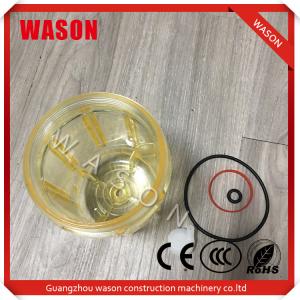 China YN21P01068S003 Fuel Filter Bowl / SK200-8 Yellow Glass Bowl Fuel Filter supplier