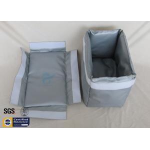 China Insulation Jacket 250℃ Grey Fiberglass Fabric Removable Blanket supplier