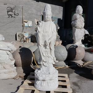 Marble Guanyin Statue Quan Yin Buddha Statues Home Decor Life Size Religious Female Stone Hand Carving