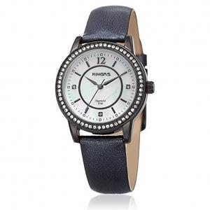 Leather Quartz Watch,MOP Dial Stainless steel watch with Genuine Leather strap ,OEM Women Watch